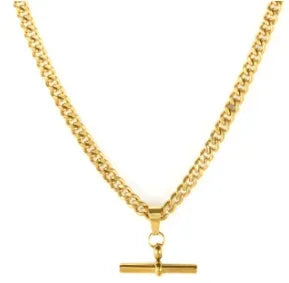 Women's Square Pendant Necklace — Delicate Stainless Steel Chain