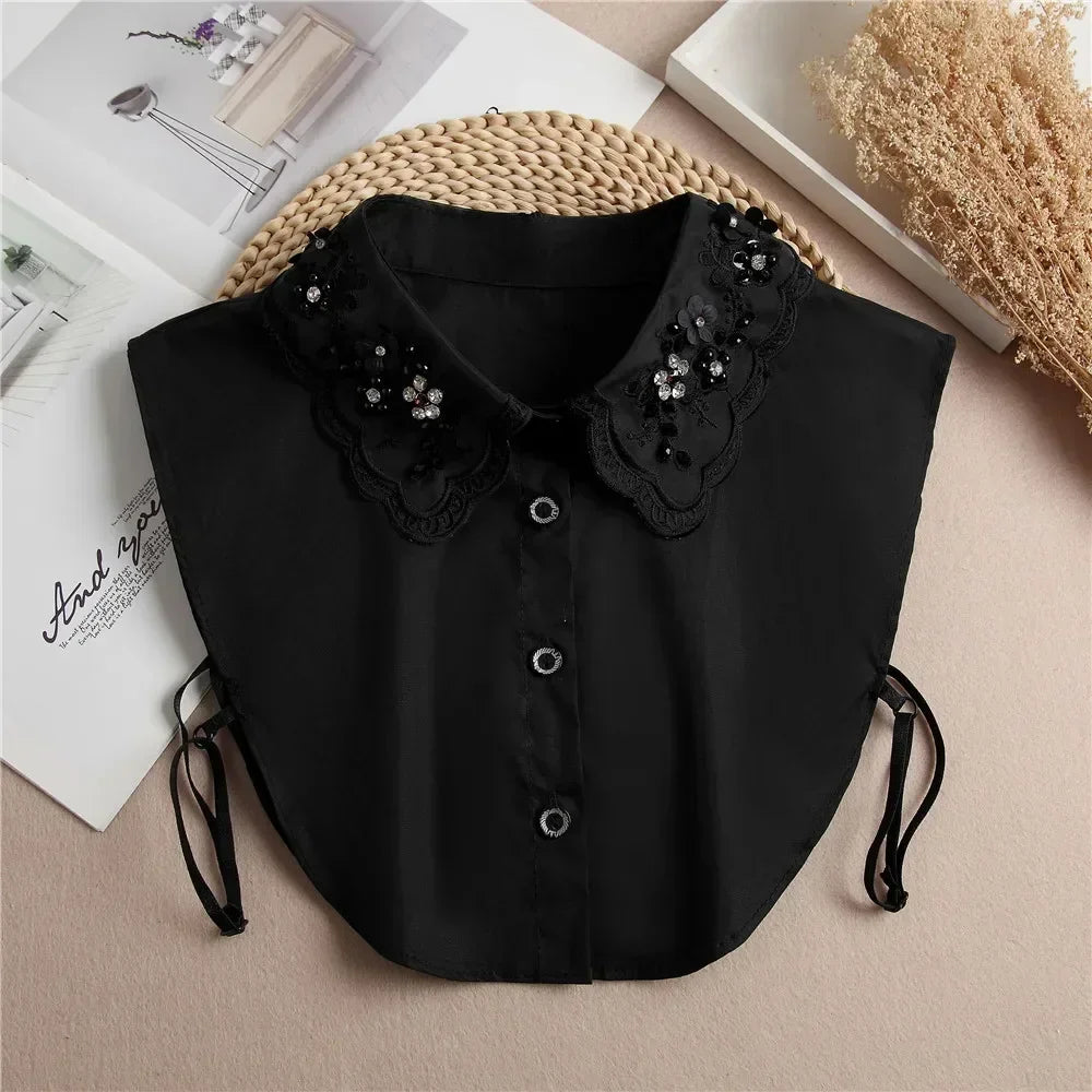 Women's Detachable Lace Collar — Vintage False Collar Accessory