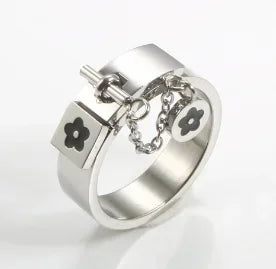 Women's Crystal Zircon Granular Ring — Waterproof Stainless Steel Fine Jewellery