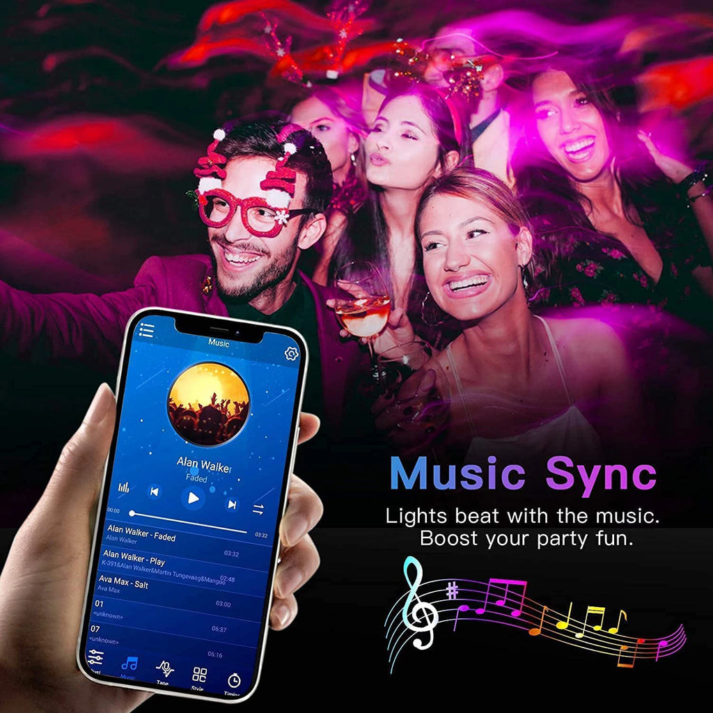 Led Lights for Room Music Sync RGB Led Strip Lights 10m 20m 30m Flexible Ribbon for Room Bedroom Decor TV Backlights