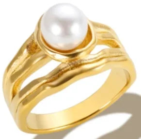 Women's Zircon Ring — Waterproof Stainless Steel Fashion Jewellery