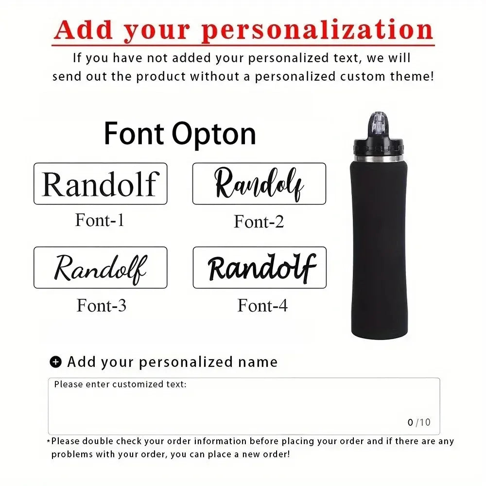 Customize Insulated Stainless Steel Water Bottle with Straw - Ideal for Outdoor Leakproof & BPA-Free Perfect Gift for Men & Wome