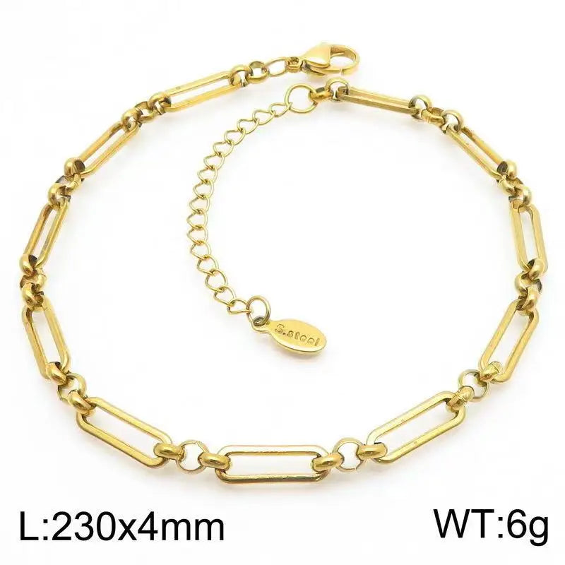 Stainless Steel Bohemian Anklet — Waterproof Personalised Foot Jewellery