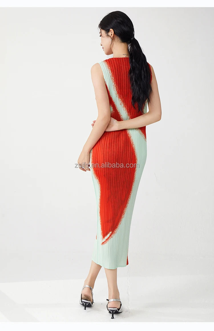 Women Clothing Wholesale Summer Ladies Fashion Dresses High Quality Stretch Sleeveless Dresses