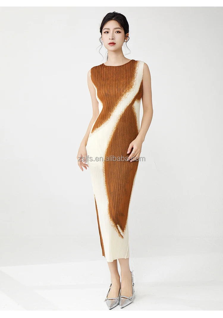 Women Clothing Wholesale Summer Ladies Fashion Dresses High Quality Stretch Sleeveless Dresses