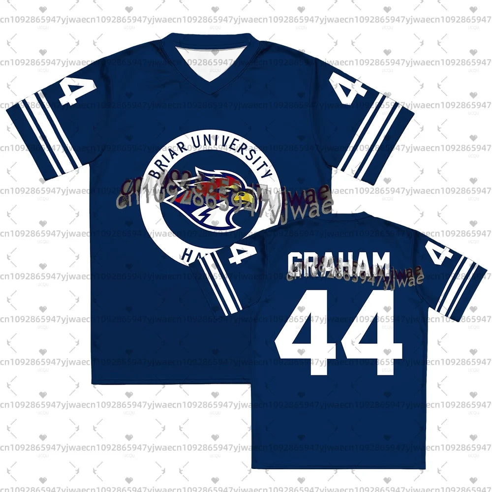 Men Women Off Campus Briar University Jersey Graham 44 fans 22 DI LAURENTIS 66 Tucker46 T-shirt V-neck Short Sleeve Men t-shirt