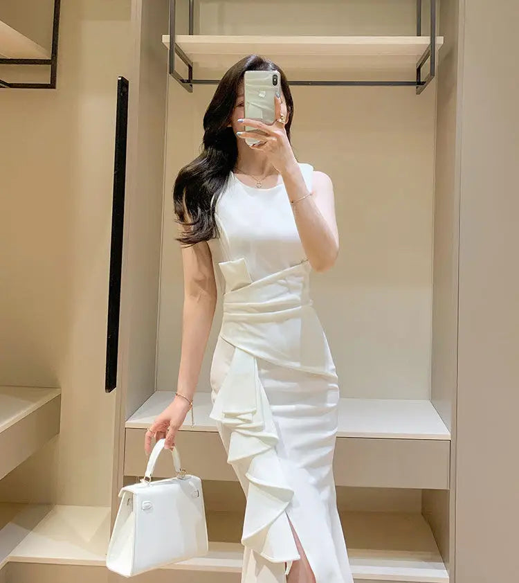 Women Clothes Sexy Fashion Long Dress Ladies Elegant Slim Solid Dresses Office Lady Club Dress Party Clothing Bodycon Dress