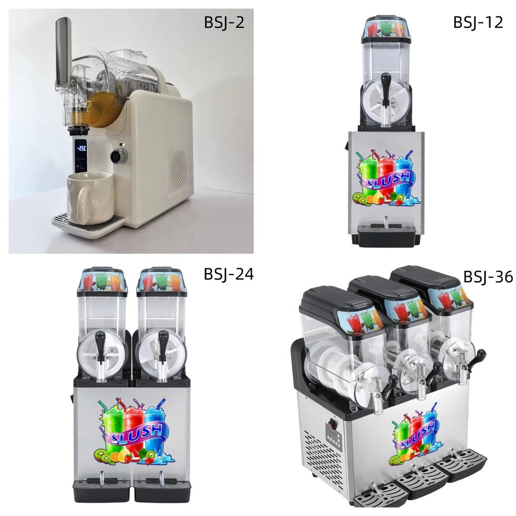 Commercial Slushy Maker Machine Portable 3 Bowl Blender Smoothie Maker with Rotating Tank for Juice Beverage Shop Business