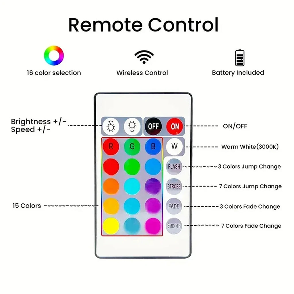 Smart Led Strip Lights With Remote Control With-remote Rgb Light Bar Lamp Sync With-music Atmosphere Decoration Desktop For-room
