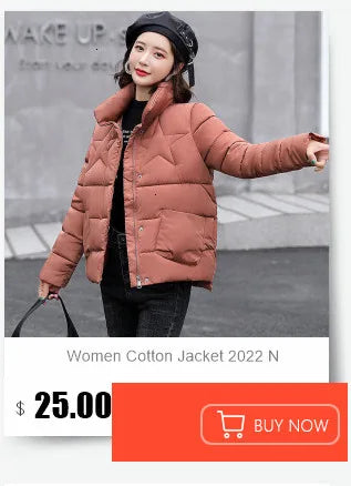 Women's Hooded Down Cotton Parka Coat — Thickened Warm Winter Overcoat