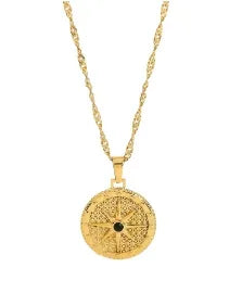 Women's Square Pendant Necklace — Delicate Stainless Steel Chain